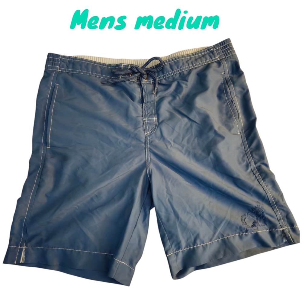 Jamaica Jaxx Authentic Island Style Blue Swim Trunks Board Shorts Summer Men Med